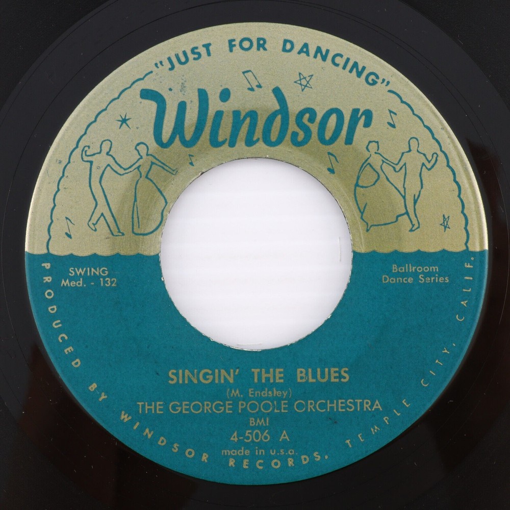 The George Poole Orchestra Singin' The Blues/Johnson Rag 45 rpm 7" Vinyl Record